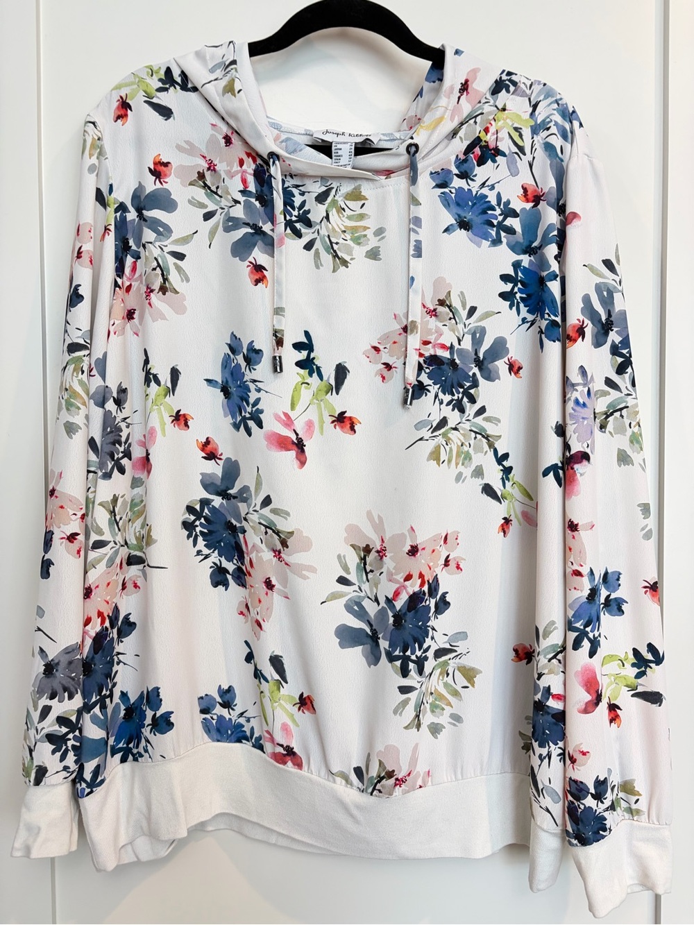 Joseph Ribkoff Floral Hooded Pullover Top – Size 18